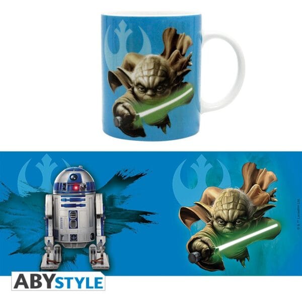 STAR WARS - Mug 320 ml - Yoda & R2D2 - Afbeelding 3