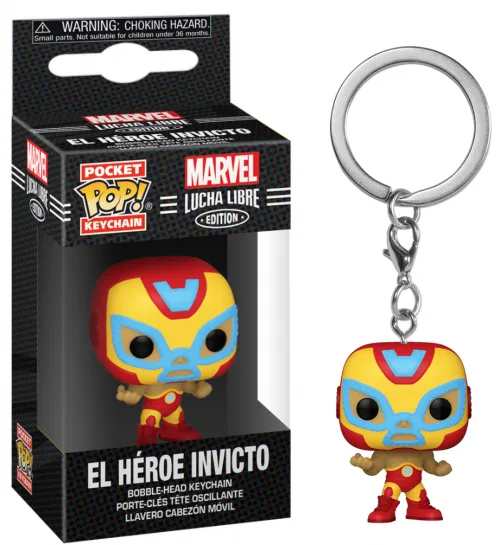 MARVEL - Pocket Pop Keychains - Lucha Libre Iron Man- 4cm