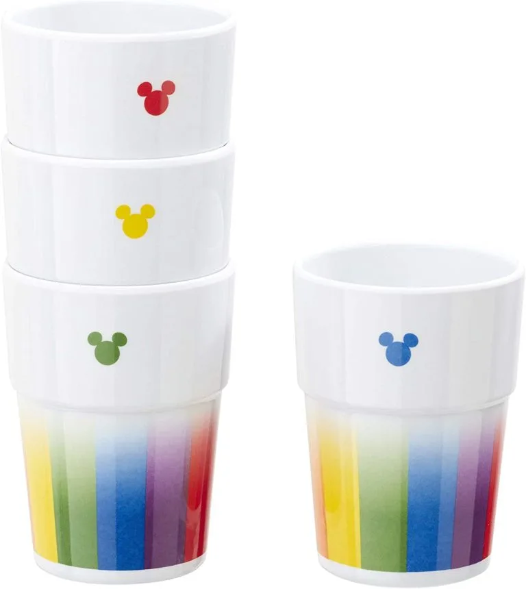 DISNEY - Melamine Tumbler Set - Mickey Rainbow - 8cm