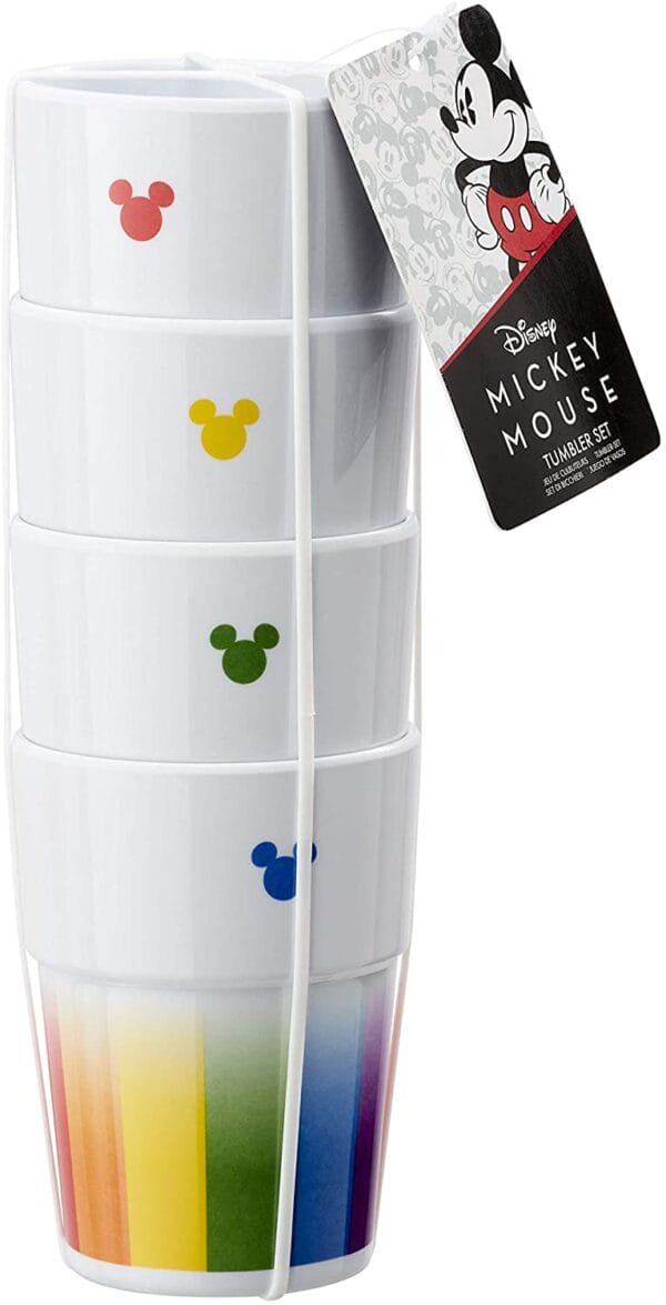 DISNEY - Melamine Tumbler Set - Mickey Rainbow - 8cm - Afbeelding 3
