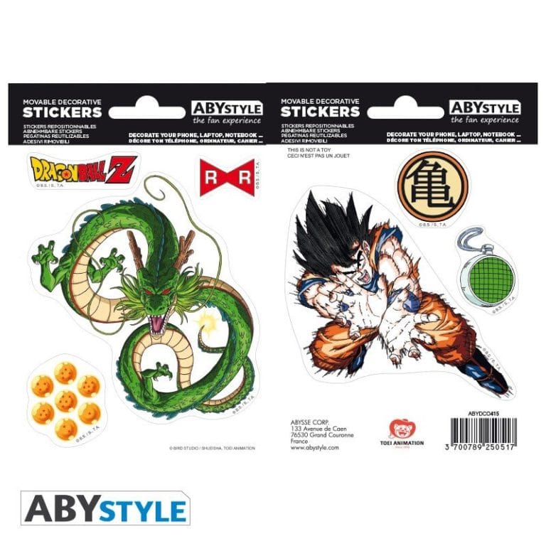 DRAGON BALL - Stickers - 16x11cm / 2 Sheets - DBZ/Shenron