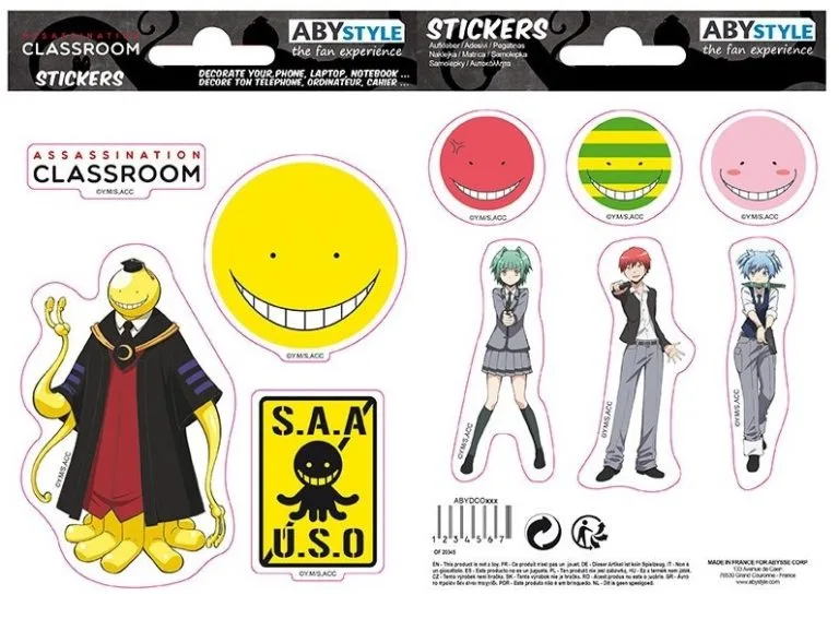 ASSASSINATION CLASSROOM - Koro - Stickers 16x11cm / 2 Sheets
