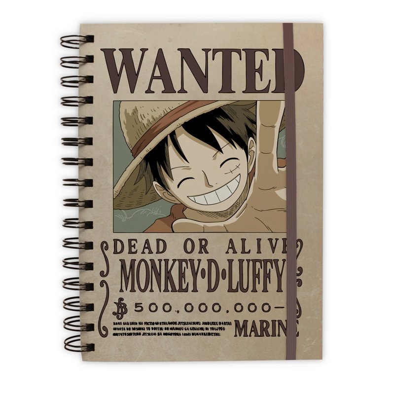 ONE PIECE - Notebook A5 - Wanted Luffy