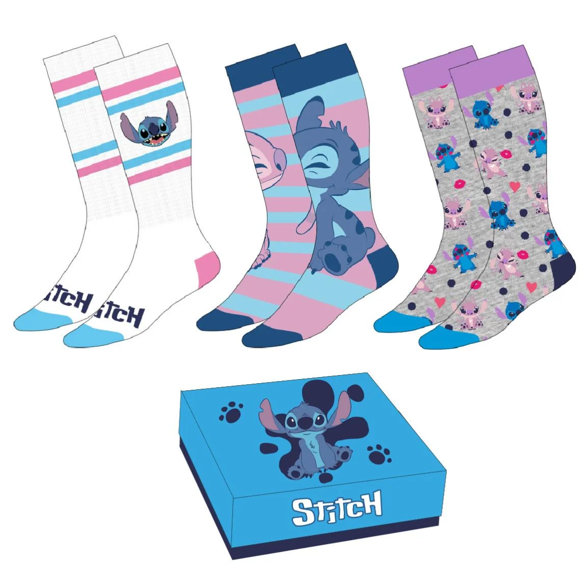 LILO & STITCH - 3 Pairs Women Socks Pack (Size 35-41)