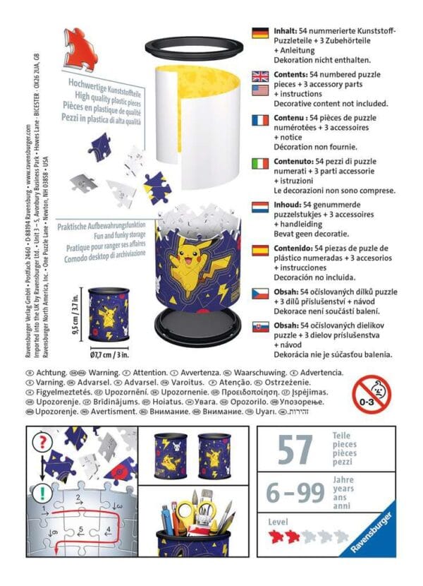 POKEMON - Puzzle 3D - Pencil Cup - Afbeelding 2