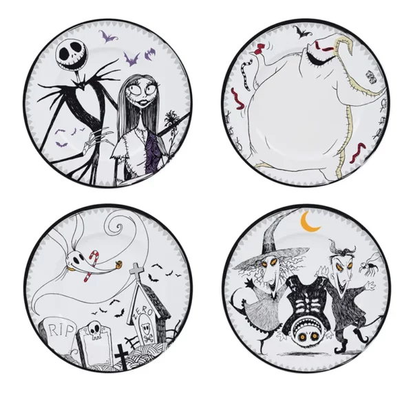 NIGHTMARE BEFORE XMAS - Jack & co - Set van 4 borden 21cm