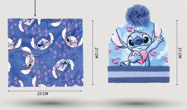LILO & STITCH - Set Pompon Beanie + Handschoenen + Sjaal + Cadeauverpakking - Kids - Afbeelding 5