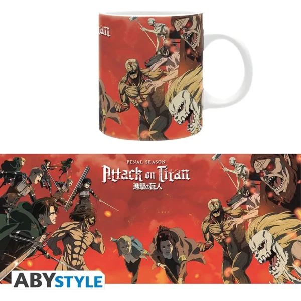 ATTACK ON TITAN - Mug 320ml - Battle scene - Afbeelding 5