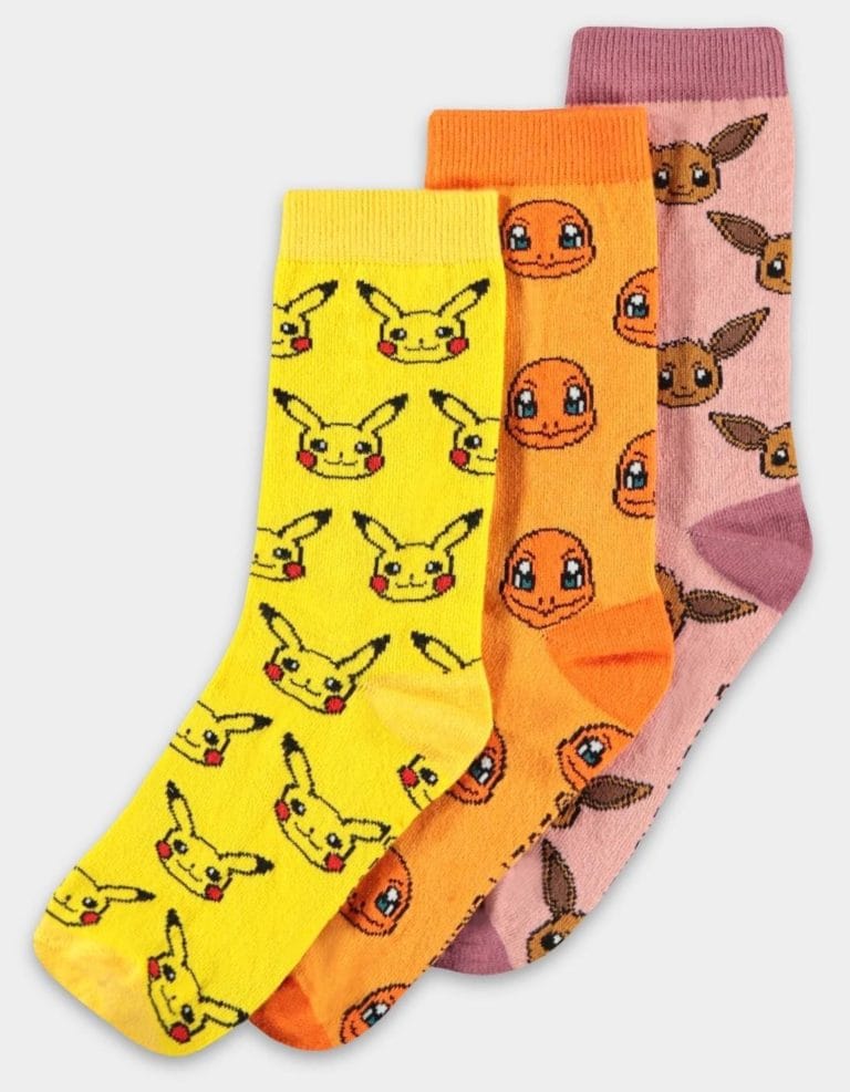 POKEMON - Crew - Crew Socks 3 Pack (T39-42)