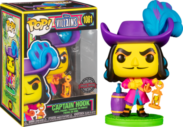 Funko Pop! Disney Villains: Captain Hook (1081) - Blacklight Special Edition
