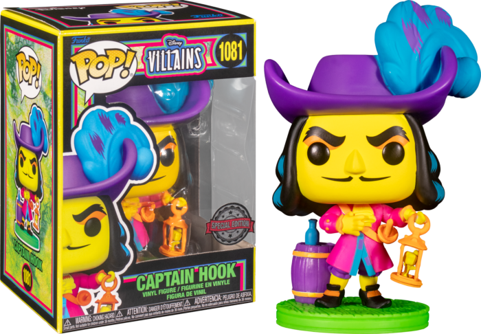 Funko Pop! Disney Villains: Captain Hook (1081) - Blacklight Special Edition