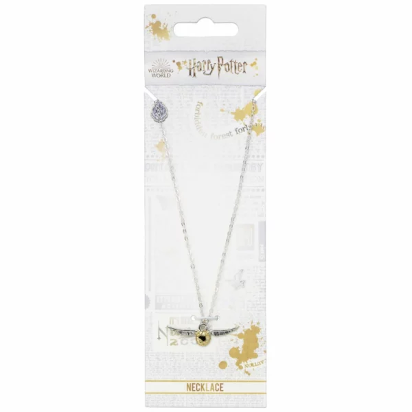 HARRY POTTER - Verzilverde Halsketting - Golden Snitch - Afbeelding 4