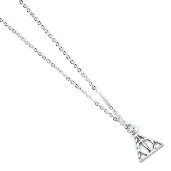 HARRY POTTER - Verzilverde Halsketting - Deathly Hallows - Afbeelding 2