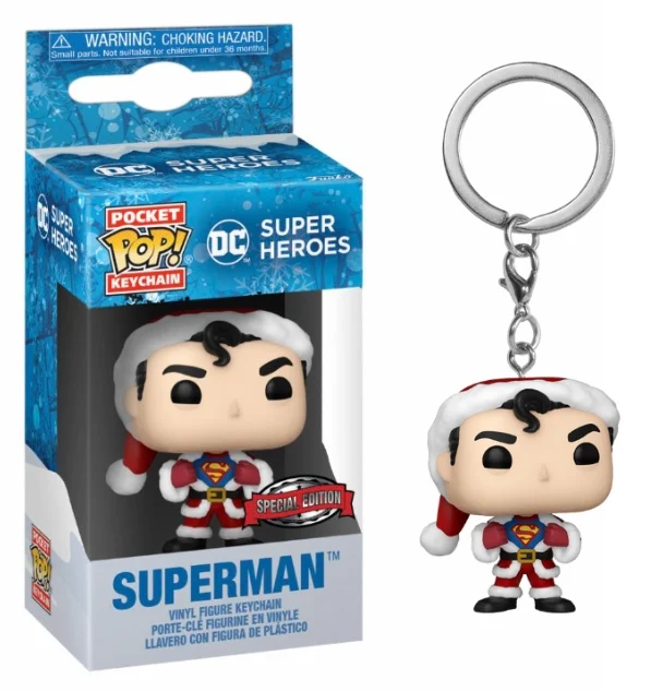 Pocket Pop Keychain - DC COMICS - Superman HOLIDAY