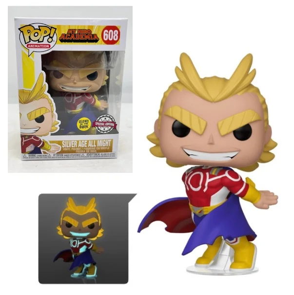Funko Pop! Animation: My Hero Academia - Silver Age All Might (608) Special Edition GITD