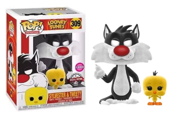Funko Pop! Animation: Looney Tunes - Sylvester & Tweety (309) Flocked