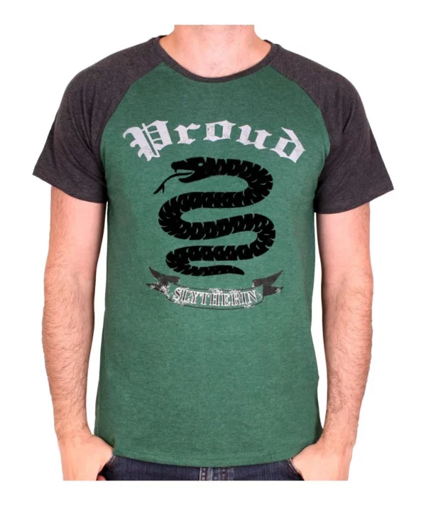 HARRY POTTER - T-Shirt Slytherin Proud - Green/Black (L)