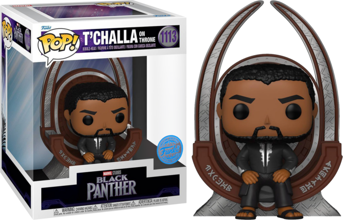 Funko Pop! Marvel Black Panther – T'Challa on Throne (1113) Special Edition