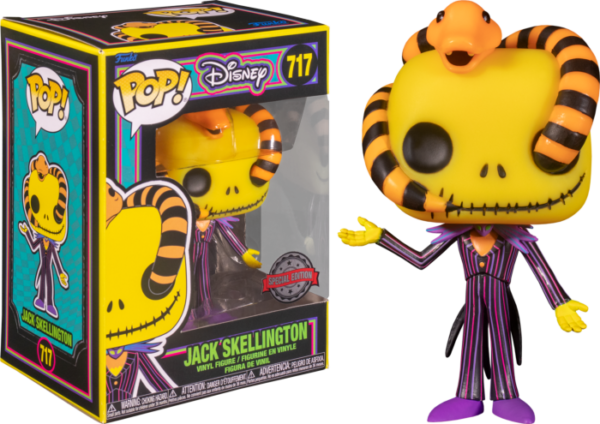 Funko Pop! : Nightmare before Christmas (NBX): Jack Skullington with Snake (717) Special Edition Blacklight
