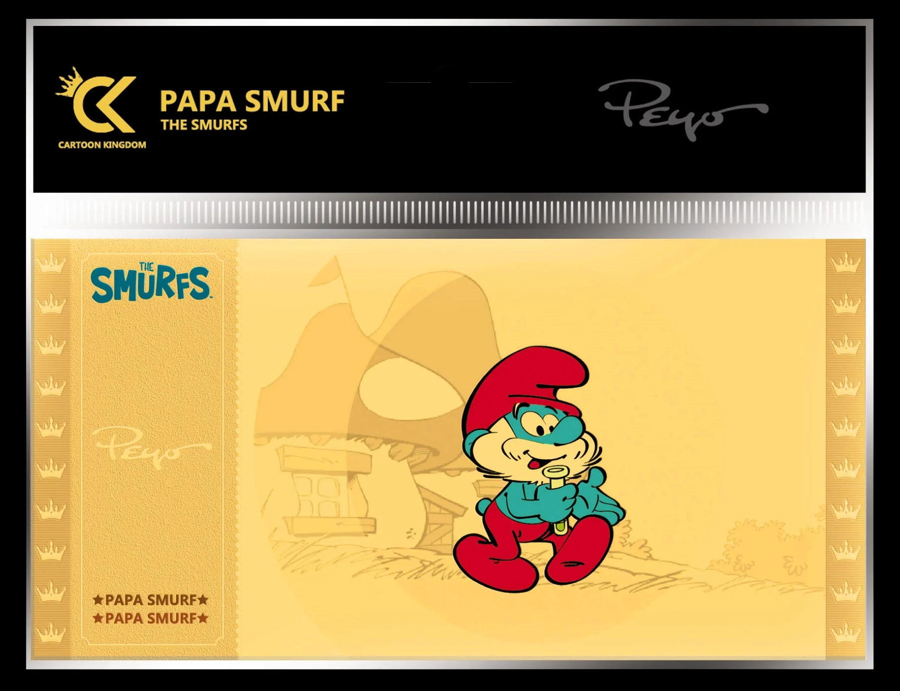 THE SMURFS - Papa Smurf (Grote Smurf) - Golden Ticket CK-TS01