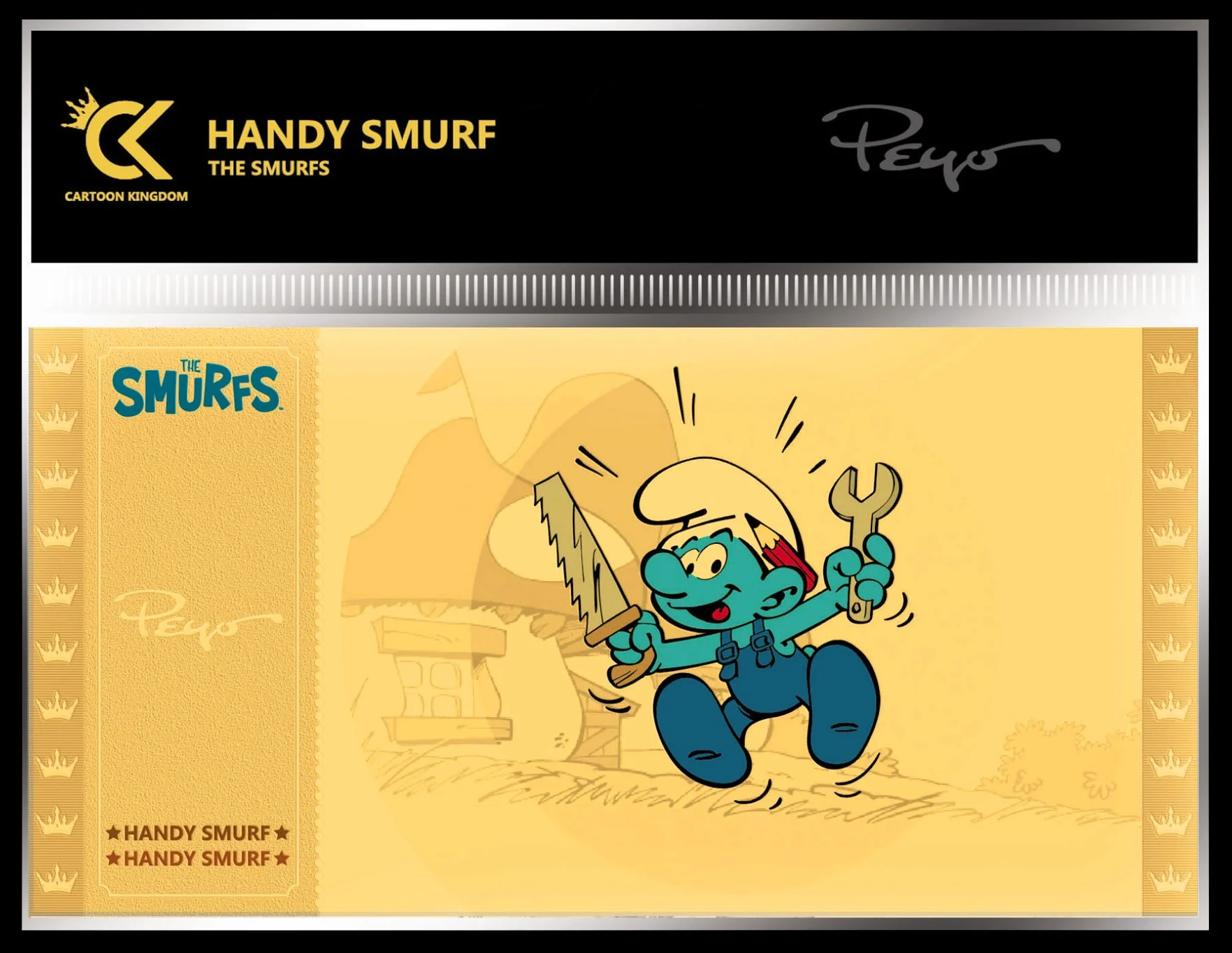THE SMURFS - Handy Smurf (Knutselsmurf) - Golden Ticket CK-TS04