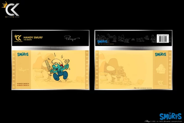 THE SMURFS - Handy Smurf (Knutselsmurf) - Golden Ticket CK-TS04 - Afbeelding 2