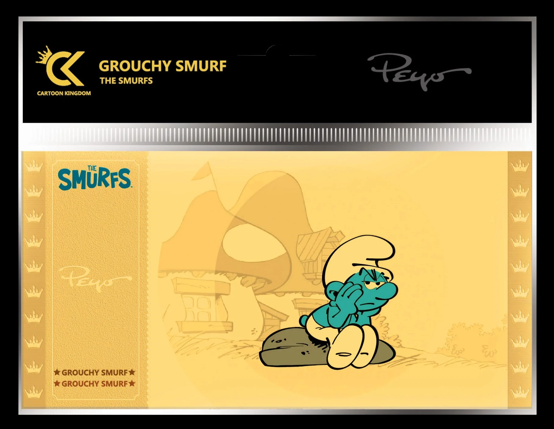 THE SMURFS - Grouchy Smurf (Moppersmurf) - Golden Ticket CK-TS05
