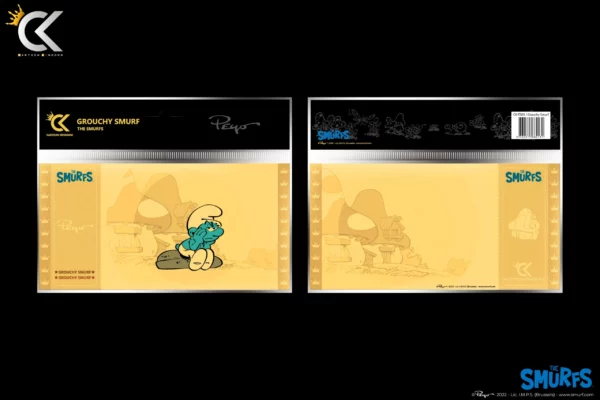 THE SMURFS - Grouchy Smurf (Moppersmurf) - Golden Ticket CK-TS05 - Afbeelding 2