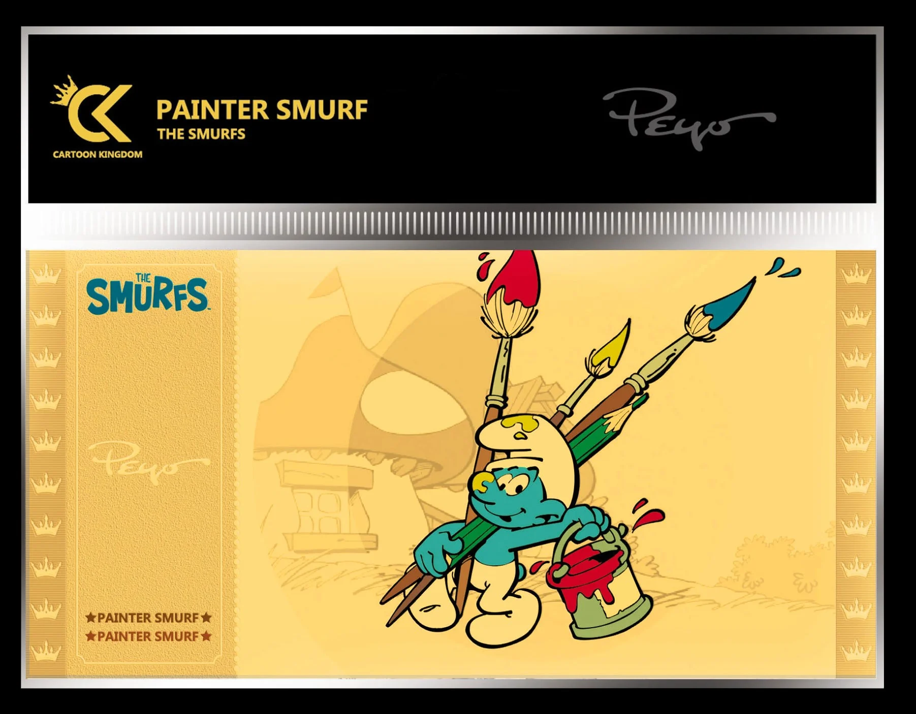 THE SMURFS - Painter Smurf (Verfsmurf) - Golden Ticket CK-TS06