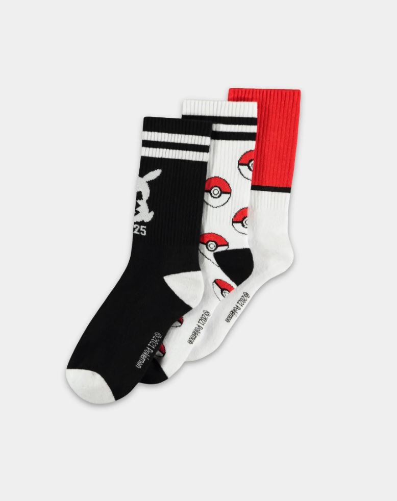 POKEMON - Sports Socks 3 Pack