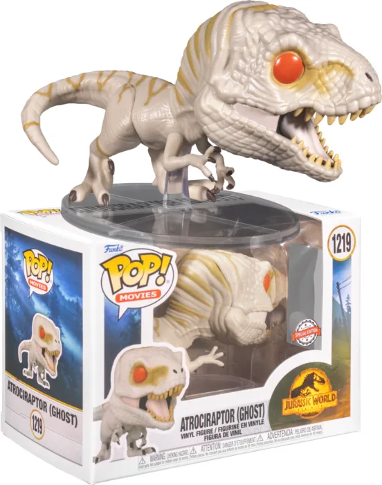 Funko Pop! Movies: JURASSIC WORLD DOMINION - Atrociraptor Ghost (1219) Special Edition