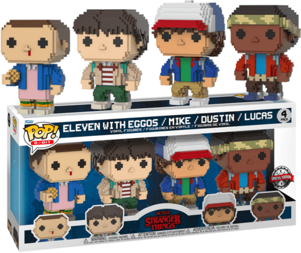 Funko Pop! 8-Bit: Stranger Things - 4 Pack Eleven/ Mike/ Dustin/ Lucas