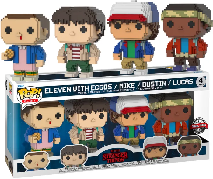 Funko Pop! 8-Bit: Stranger Things - 4 Pack Eleven/ Mike/ Dustin/ Lucas