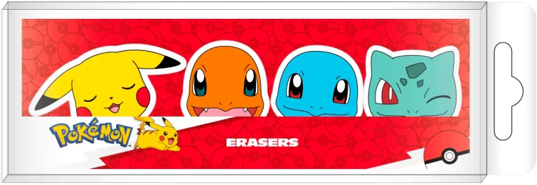 POKEMON - Pikachu & friends - 4 gommen