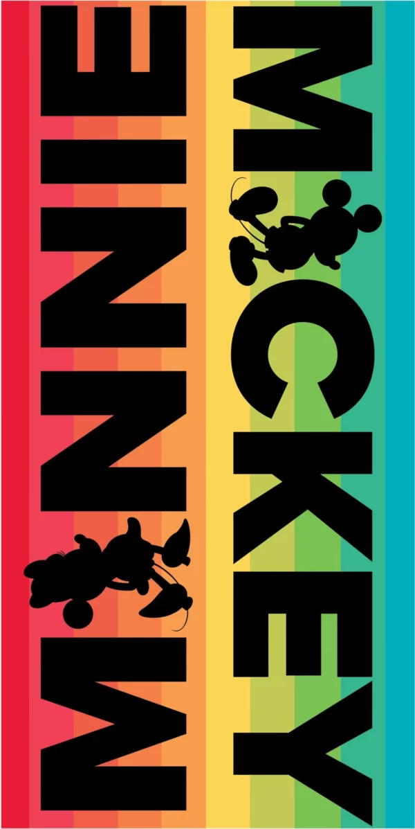 DISNEY - Mickey & Minnie - Beach Towel 100% Cotton - 70x140cm