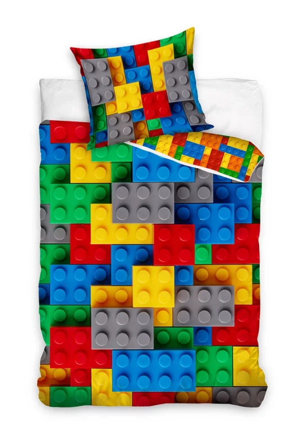 BLOCKS - Duvet Cover 140x200cm + Cushion 60x70cm - '100% Cotton'