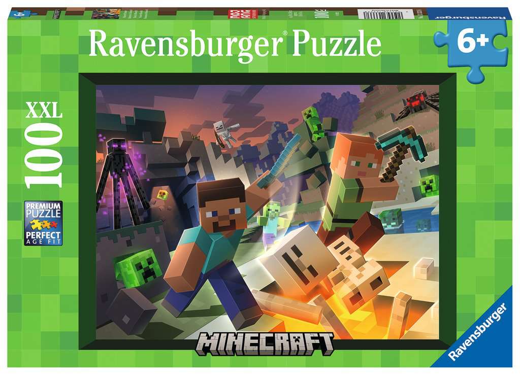 MINECRAFT - Puzzle XXL 100 stuks - Minecraft Monsters