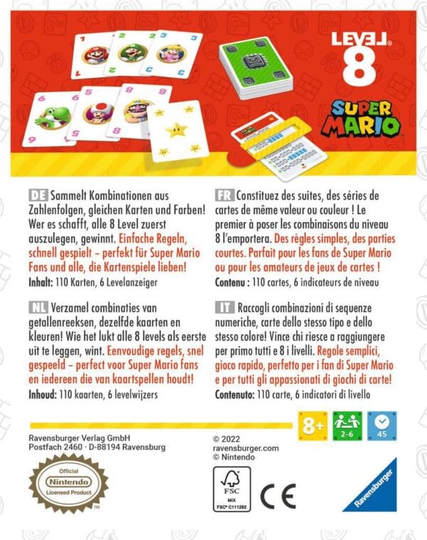 SUPER MARIO - Level 8 - Kaartspel - Afbeelding 2