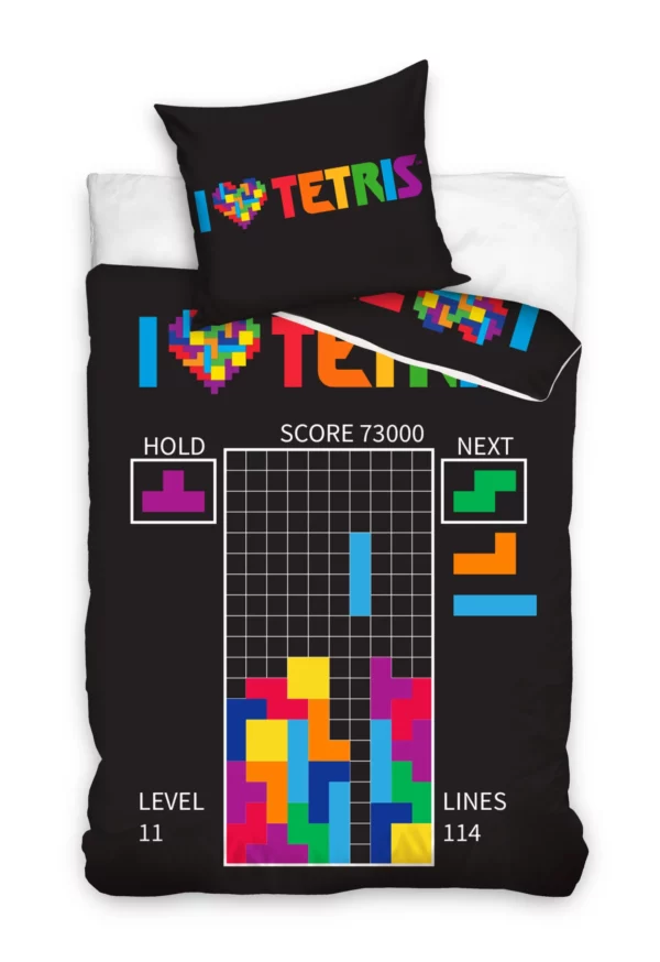 TETRIS - Duvet Cover 140x200cm + Cushion 70x90cm - '100% Cotton'