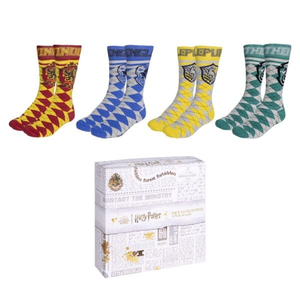 HARRY POTTER - 4 Houses - 4-Pack Sokken (35-41)