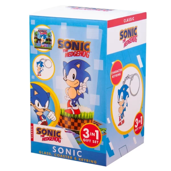 SONIC - Geschenkverpakking - Glas 480ml + Coaster + Keyring - Afbeelding 2