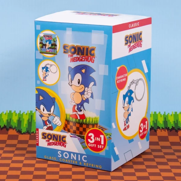 SONIC - Geschenkverpakking - Glas 480ml + Coaster + Keyring - Afbeelding 5