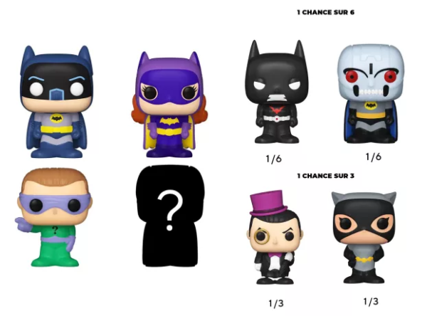 Funko Bitty Pop! DC COMICS - Batman Adam West - 4 Pack 2.5cm - Afbeelding 2