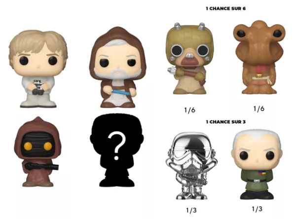 Funko Bitty Pop! STAR WARS - Luke Skywalker- 4 Pack 2.5cm - Afbeelding 2