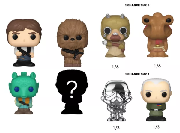 Funko Bitty Pop! STAR WARS - Han Solo - 4 Pack 2.5cm - Afbeelding 2