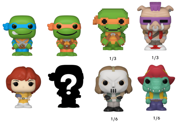 Funko Bitty Pop! TEENAGE MUTANT NINJA TURTLES - Leonardo - 4 Pack 2.5cm - Afbeelding 3