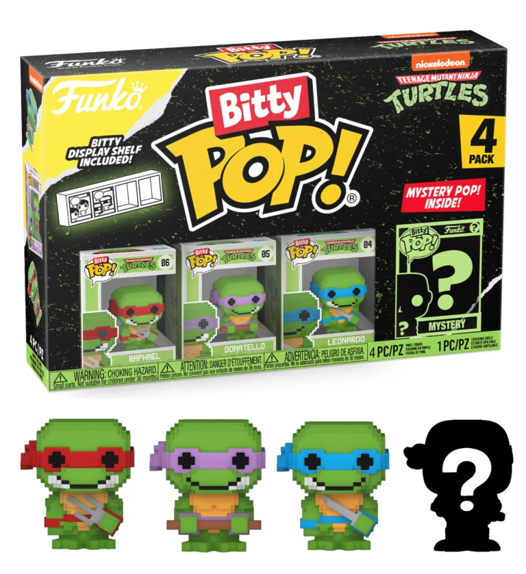 Funko Bitty Pop! TEENAGE MUTANT NINJA TURTLES - 8-Bit - 4 Pack 2.5cm