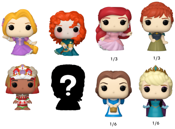 Funko Bitty Pop! DISNEY PRINCESS - Rapunzel - 4 Pack 2.5cm - Afbeelding 2