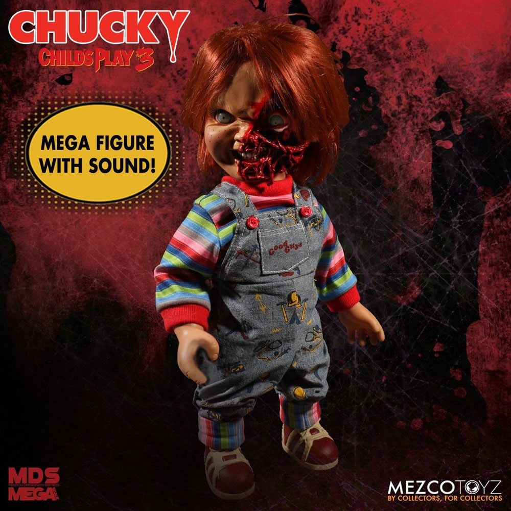 CHUCKY - Child's Play 3 - Talking Figure Pizza Face Chucky - 38cm