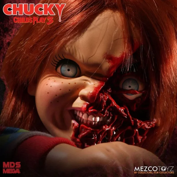 CHUCKY - Child's Play 3 - Talking Figure Pizza Face Chucky - 38cm - Afbeelding 2